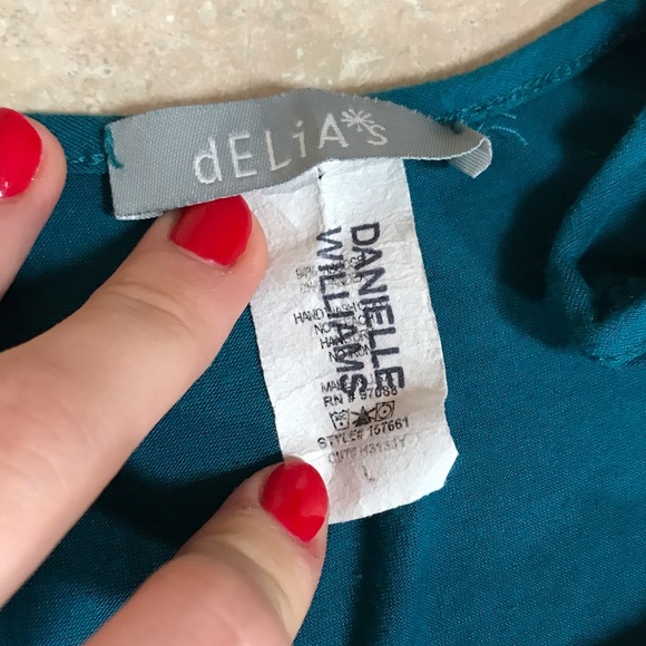 Delilah’s Teal Blue Short Sleeve Dress - Picture 7 of 7